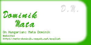 dominik mata business card